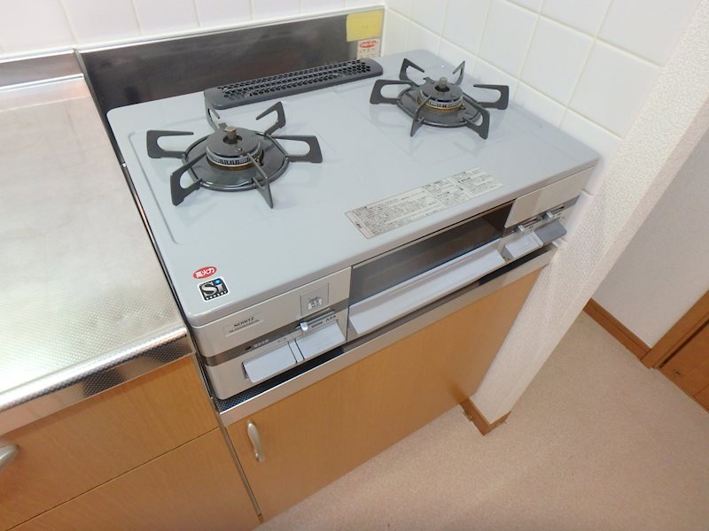 ツインステージＢ棟 グリル付2口ガスコンロ設置済み